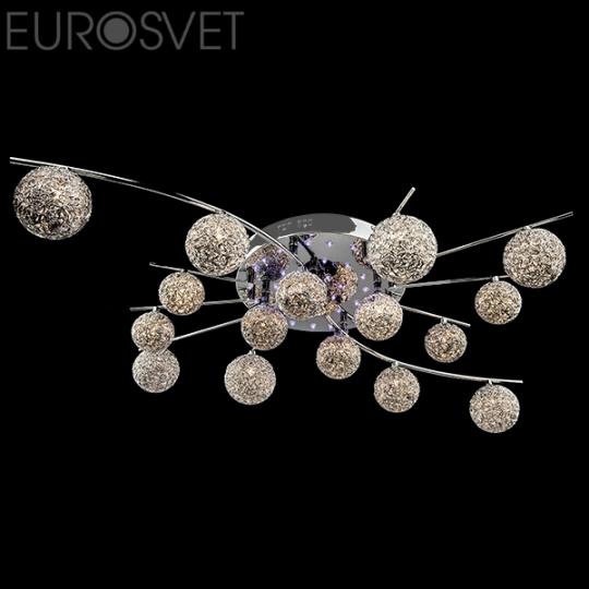 Люстра Галоген 80009/16 хром/синий+красный+фиолетовый