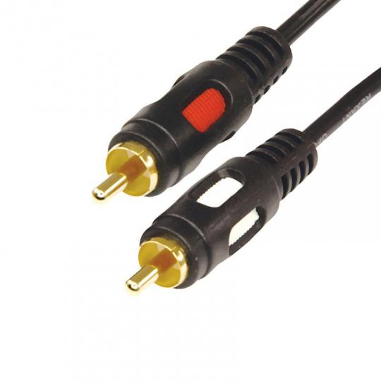 Шнур REXANT (Cabletech) 2RCA-2RCA 3м черный GOLD