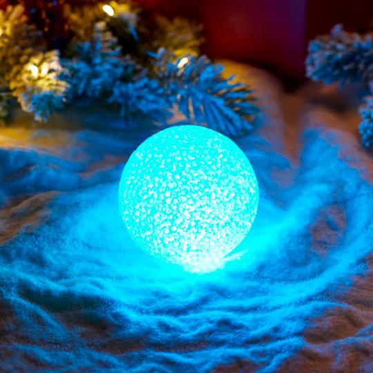 Фигура светодиодная Снежок RGB 8см