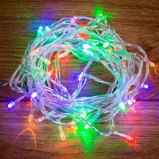 Гирлянда 5 м, прозрачный ПВХ, 40 LED, цвет мультиколор DN-131