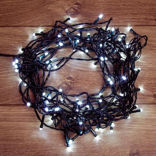 Гирлянда светодиодная универсальная 100LED БЕЛЫЕ 10м с котроллером