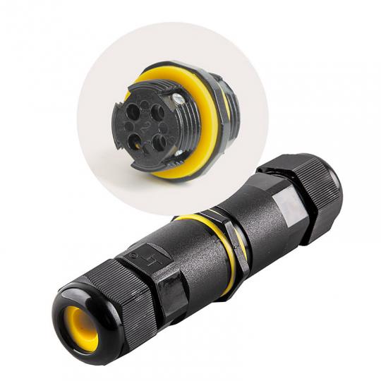 Кабельный коннектор Feron LD518 I-образный(клемник 2pin) d=5-9мм, 27*84*27мм, черный