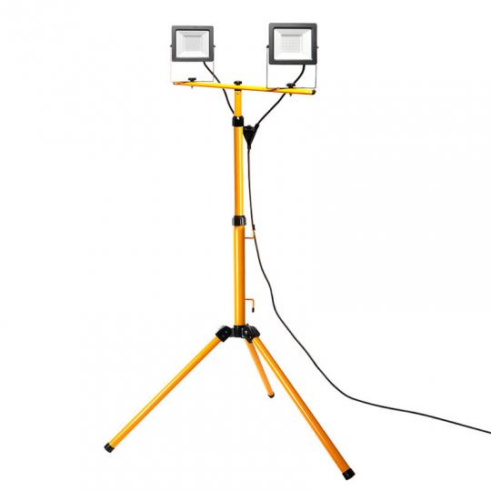 Прожектор Feron 2*50W 220в 6400К IP65, на штативе, черный LL-503