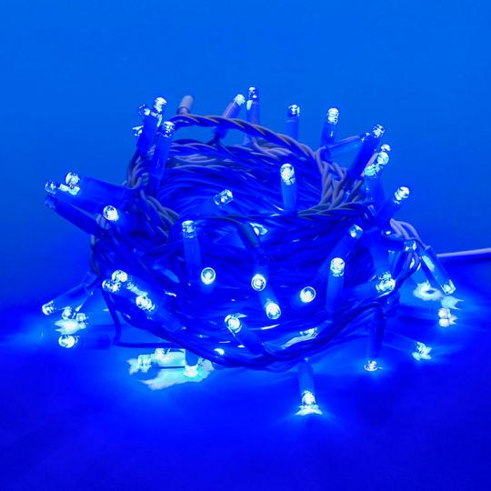 Гирлянда Uniel, каучук, свет синий, нить, с контр.,120LED, 10м. IP67 ULD-S1000-120-DWA BLUE