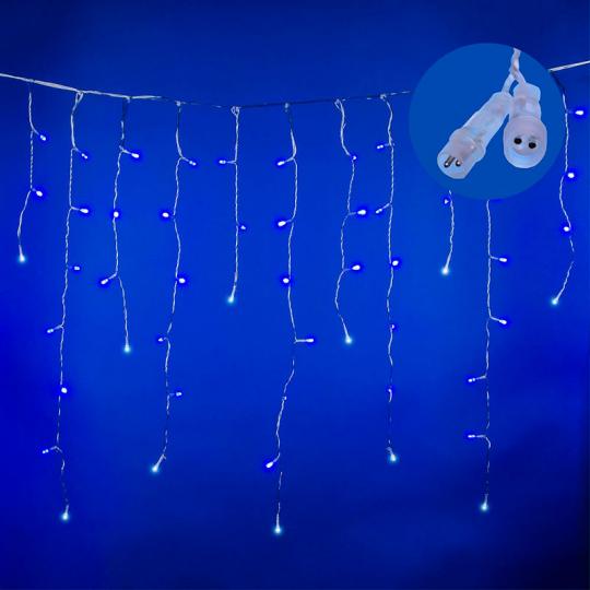 Гирлянда Uniel, свет синий и белый, мерцание бахрома, 3м, 200LED, IP44