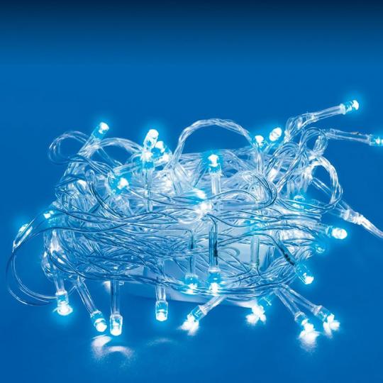 Гирлянда Uniel, свет синий, нить, с контр., 100LED, 10м.