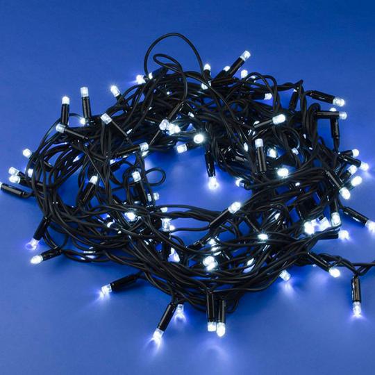 Гирлянда Uniel, каучук, свет белый, нить , с контр.,120LED, 10м. IP67 ULD-S1000-120-DBA WHITE