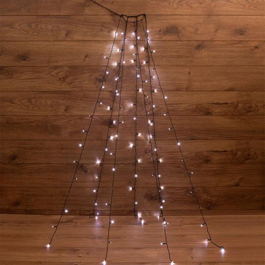 Гирлянда Neon-night, свет белый, 7 нитей, с кольцом, 126LED, 1,8м, IP20