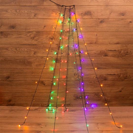 Гирлянда Neon-night, свет мульти, 7 нитей, с кольцом, 105LED, 1,5м, IP20